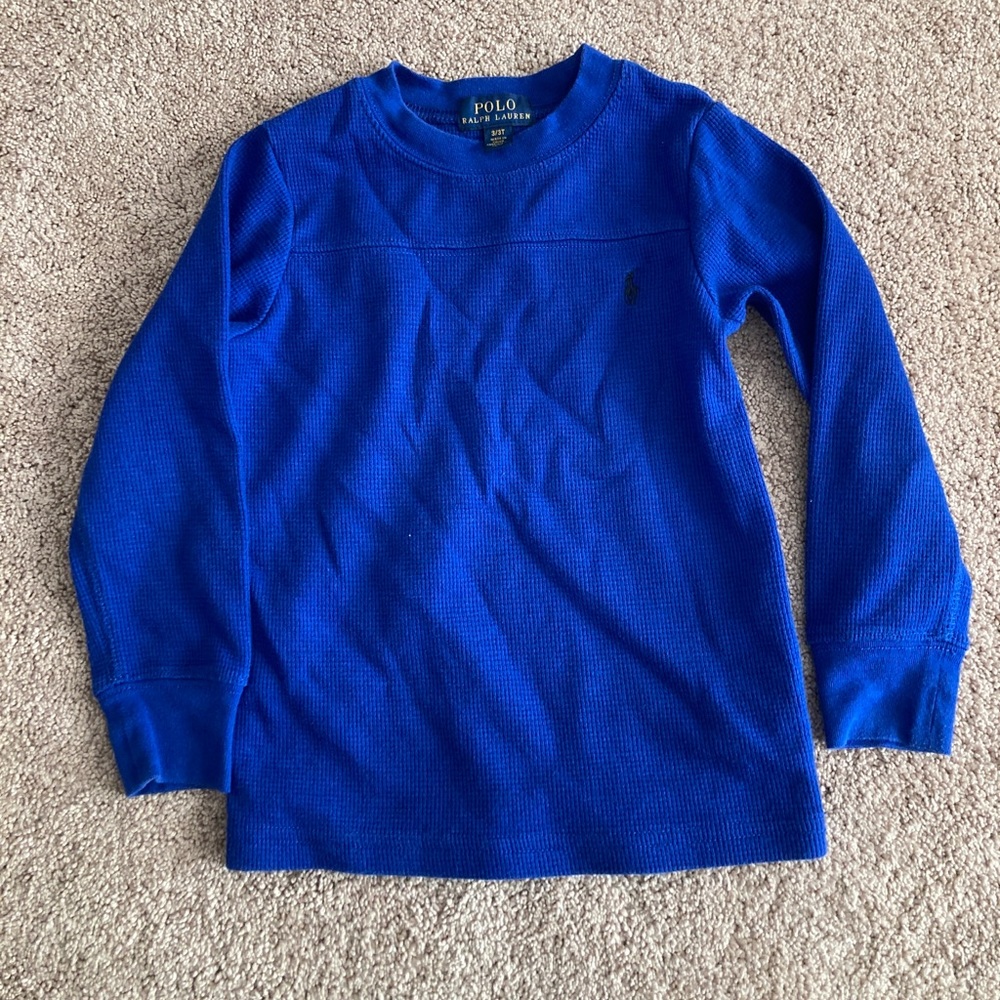 Long sleeve thermal polo